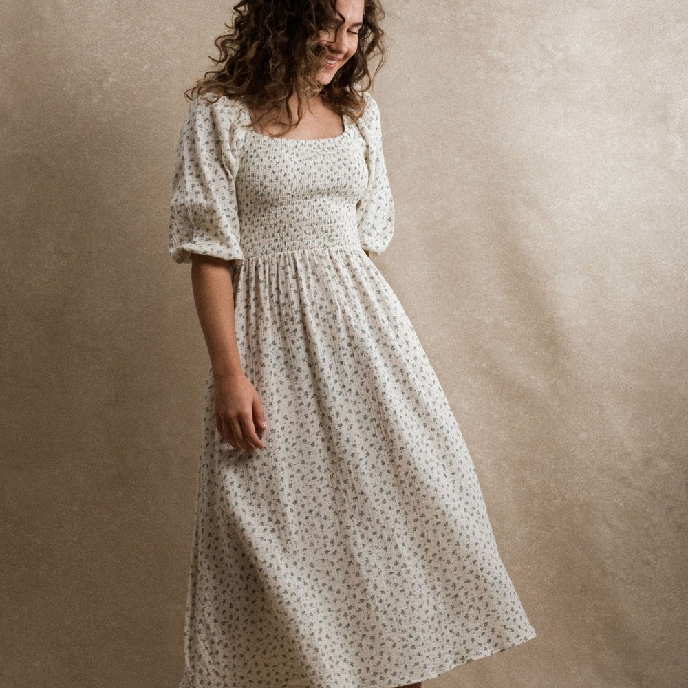 Floral Cream Dress